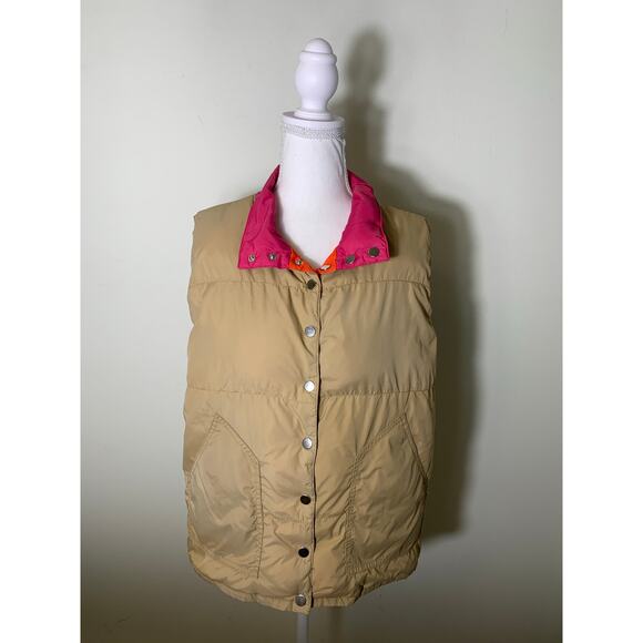 Kule Otis Colorblock Reversible Duck Down Vest Sz L - Picture 1 of 3